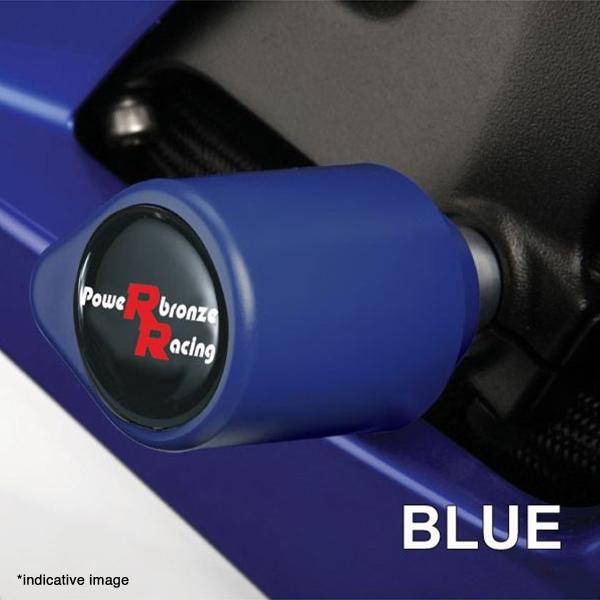 Coppia tamponi telaio PowerBronze blu Kawasaki Z750 2004-2006