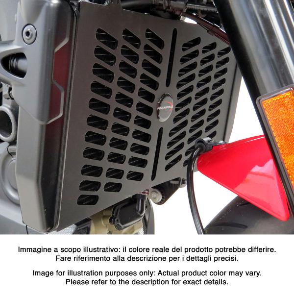 Griglia protezione radiatore olio PowerBronze nero lucido Ducati Monster 937 / Plus 2021-2024