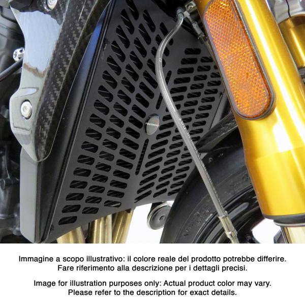 Griglia protezione radiatore PowerBronze nero opaco Triumph Speed Triple 1200RR 2022-2024