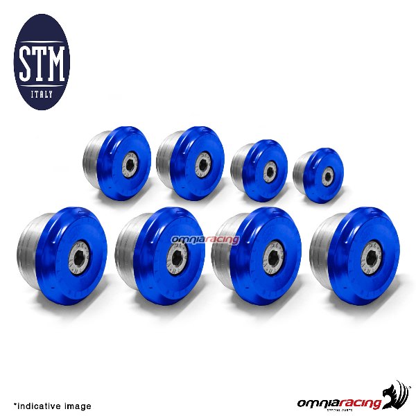 Kit STM tappi protezione telaio kit 6 pezzi colore blu per Ducati Diavel