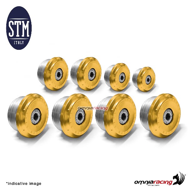 Kit STM tappi protezione telaio kit 6 pezzi colore oro per Ducati Diavel