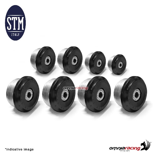 Kit STM tappi protezione telaio kit 6 pezzi colore nero per Ducati Diavel