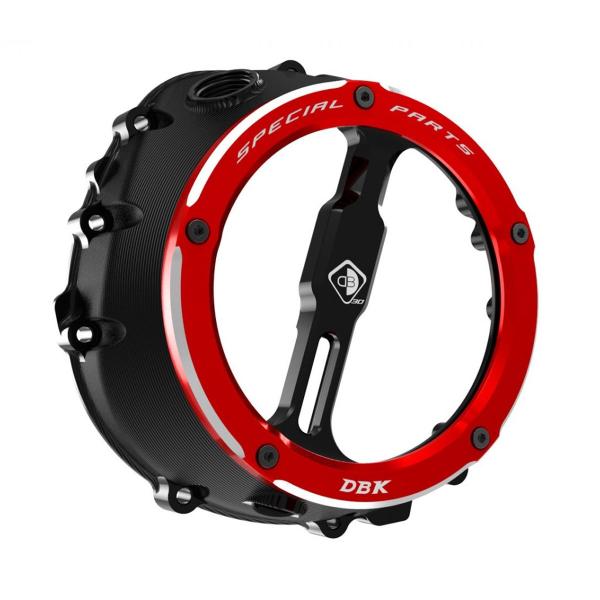 Carter frizione DBK Coperchio EVO trasparente Nero-Rosso BMW M1000RR 2021-2026