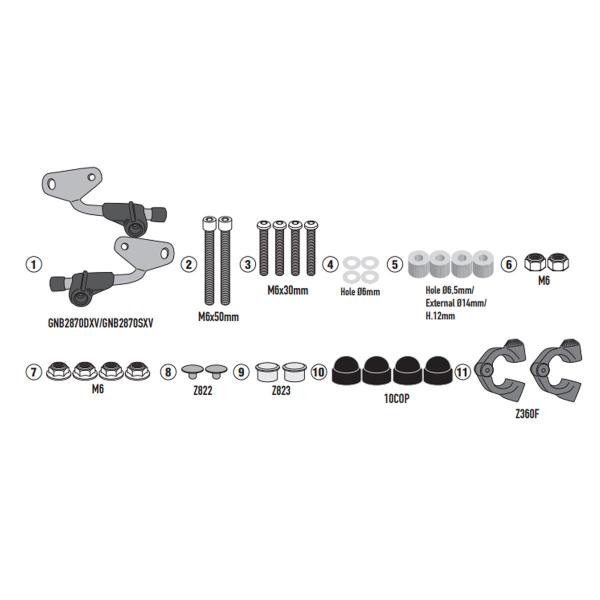 GIVI spotlight mounting kit Honda X-ADV 750 2021-2024