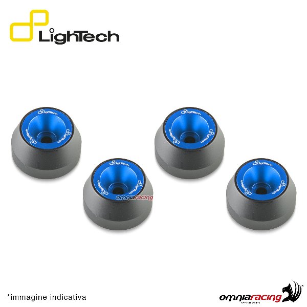 Wheel axle sliders  front+rear Lightech cobalt for Yamaha TMax 530 2015>2017