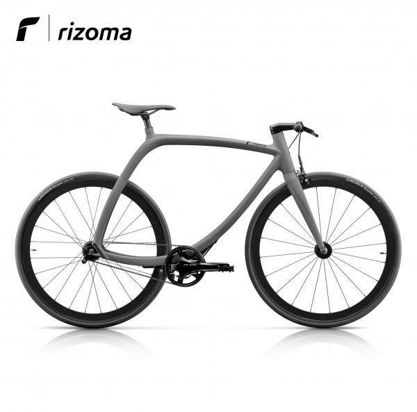 Bicicletta Rizoma R77 Metropolitan Bike con telaio in carbonio verniciato in grigio opaco
