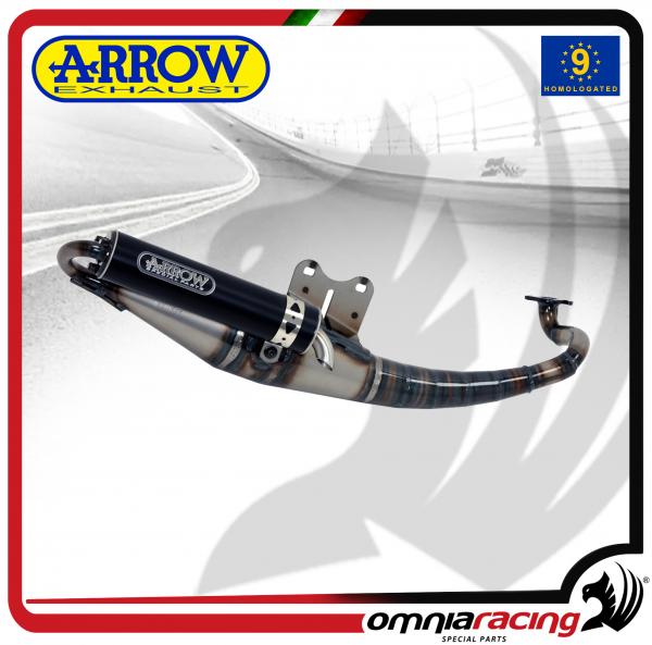 Arrow Impianto di Scarico Completo Extreme in Alluminio Nero Omologato Per Yamaha BW'S 50 02>06