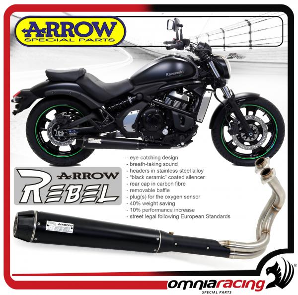 Arrow Rebel Homologated Full Exhaust System For Kawasaki Vulcan 650 S 2014 74501rb Full Exhaust