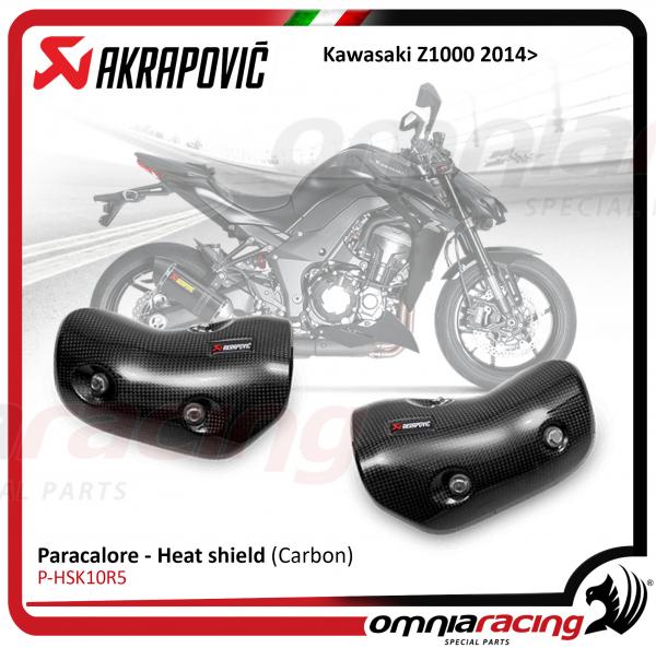 Akrapovic - Paracalore doppio sostitutivo in carbonio per Kawasaki Z100 2017 17>