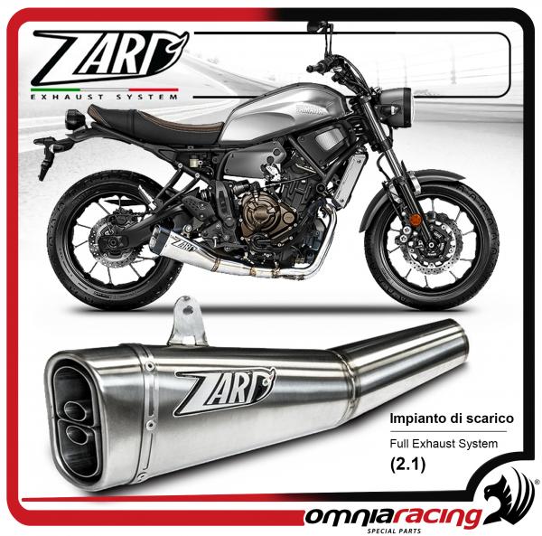 Zard Impianto di Scarico Basso Completo 2.1 Inox Racing per Yamaha XSR 700