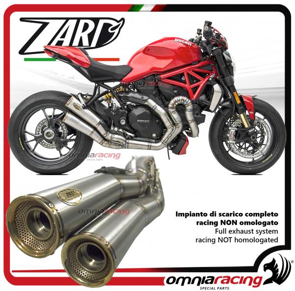 Zard impianto di scarico completo in titanio racing per Ducati Monster 1200 R 2014>2016