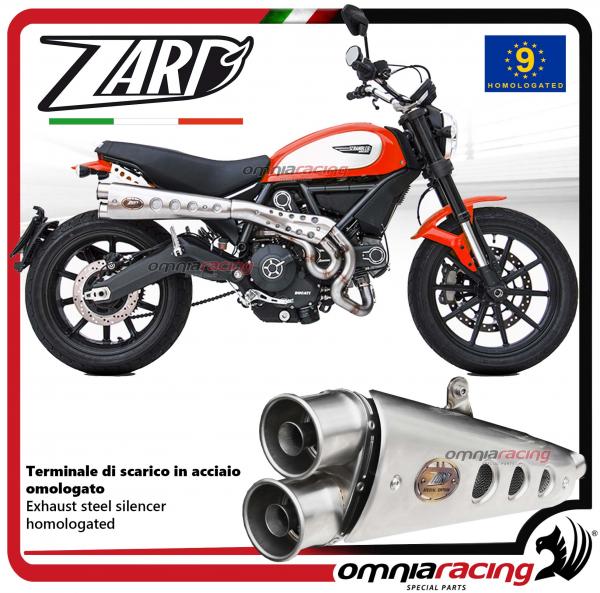 Zard impianto di scarico completo in acciaio alto omologato per Ducati Scrambler 800 2015>2016
