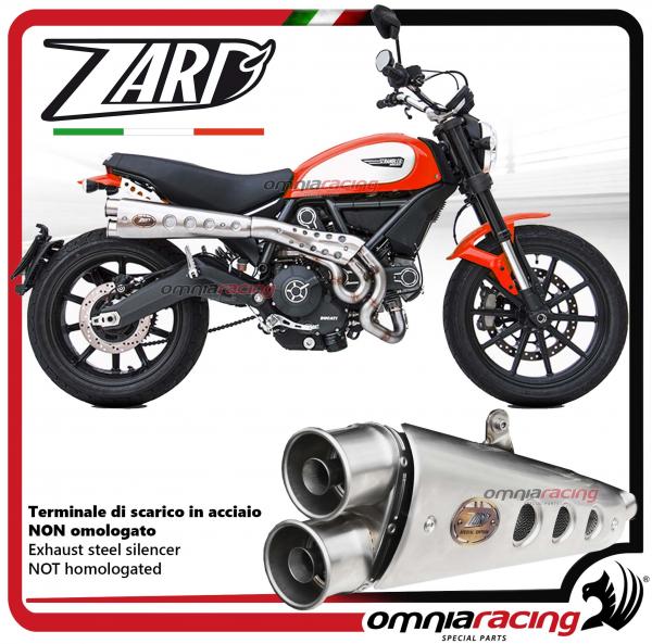 Zard impianto di scarico completo in acciaio alto non omologato per Ducati Scrambler 800 15>16