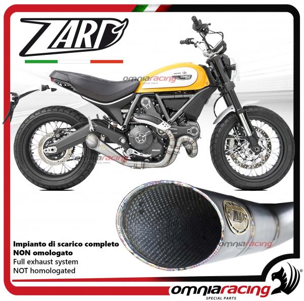 Zard impianto di scarico completo in acciaio non omologato per Ducati Scrambler 800 2015>