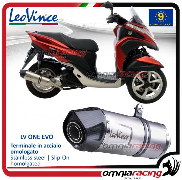 Leovince LV ONE EVO - Terminale scarico omologato in acciaio per Yamaha Tricity 125 2014>2016