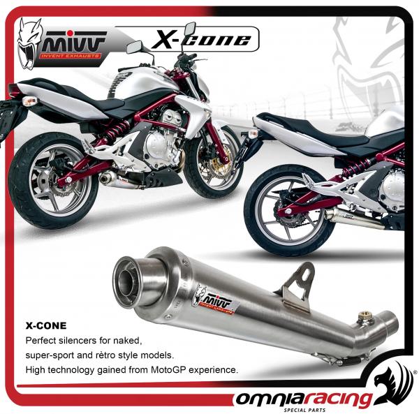 Mivv exhaust slip-on X-cone approved steel Kawasaki Versys 650 2006-2014