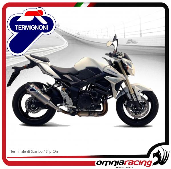 Termignoni Slipon Homoloagted Exhaust S069 steel and carbon for Suzuki GSR750 2011 >