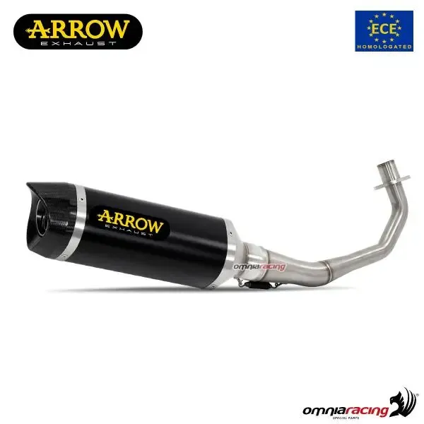 Arrow approved black aluminum Thunder complete exhaust Honda CB125R 2024-2025
