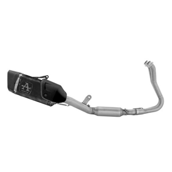 Full exhaust Arrow Yamaha R7 2022-2024 approved Pista black aluminum
