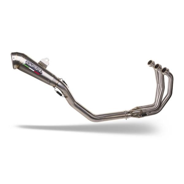 GPR complete exhaust approved Kat satin steel Powercone Evo Triumph Trident 660 2021-2024