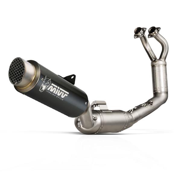 MIVV Complete exhaust Yamaha MT07 2025-2026 GPpro Black steel high approved