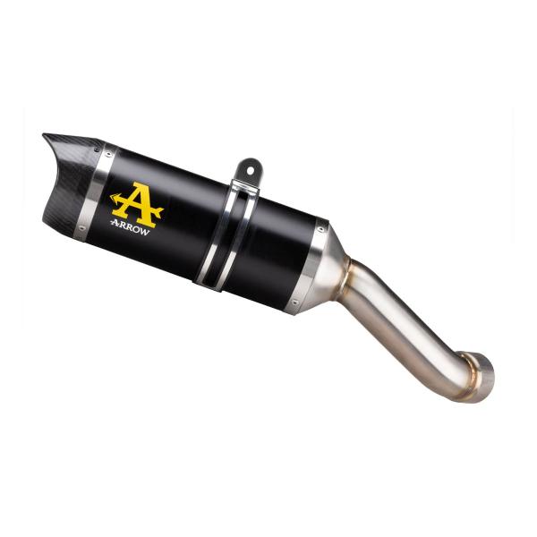 Arrow exhaust Thunder slip-on dark aluminum approved for Kawasaki Z900 20-23
