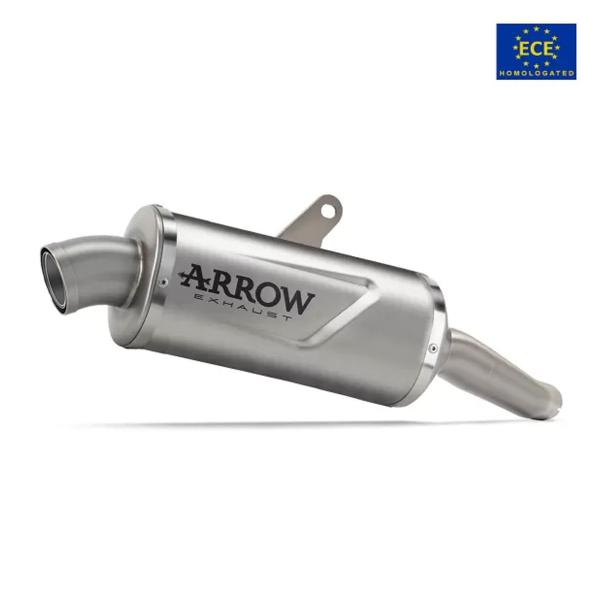 Arrow approved titanium/steel end cap Indy Race EVO exhaust CFmoto 450MT 2025