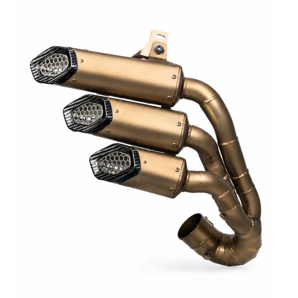Scarico MT-Race Mv Agusta Brutale 800 2012-2017 3Canne Acciaio Bronzo Omologato