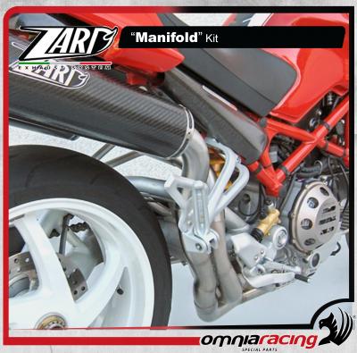 Zard Kit Collettori racing 2>2 Alto in acciaio Inox per Ducati Monster S2R 1000 2003 03>