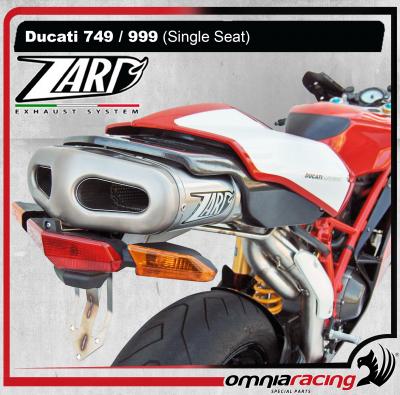 Impianto di Scarico Completo 2:1:2 Zard Titanio Racing per Ducati 999 2005 05>06 Monoposto