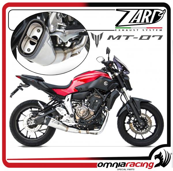Impianto di Scarico Completo Zard Inox Racing con dB Killer per Yamaha MT07 / FZ07 2014>2017