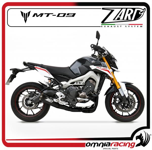 Impianto di Scarico Completo Zard Inox Nero Omologato per Yamaha MT09 / FZ09 2013>2016
