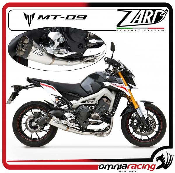 Impianto di Scarico Completo Zard Inox Racing Fondello Carbonio per Yamaha MT09 / FZ09 2013>2016