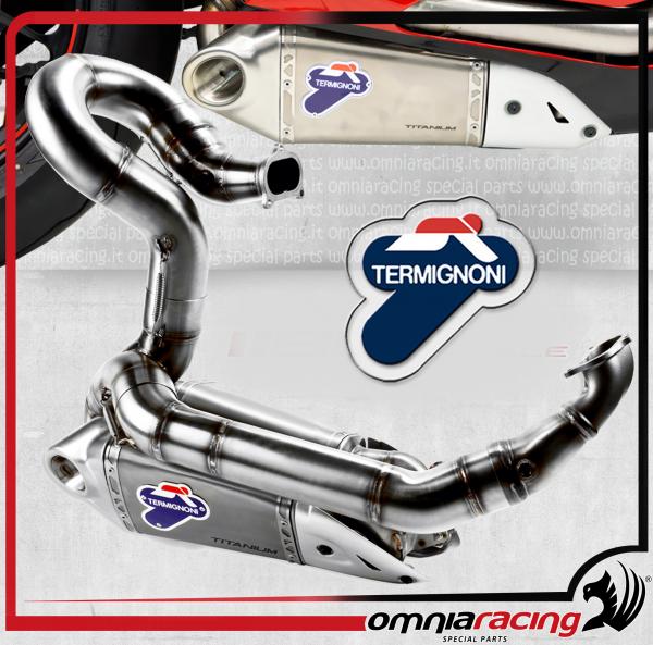 Termignoni D129+D130 Impianto di Scarico Completo Racing Titanio per Ducati 1199 Panigale 2012 12>15