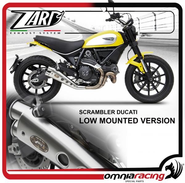 Terminale di Scarico Basso Zard Inox Omologato Catalizzato per Ducati Scrambler 800 2015 15>
