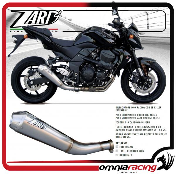 Zard Titanio Omologato per Kawasaki Z750 / Z750R 2007 07> Terminale di Scarico Slip On