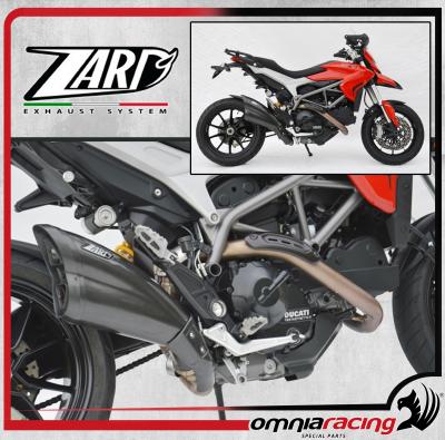 Terminale di scarico Zard in Carbonio racing per Ducati Hypermotard 821 / SP /Hyperstrada 2013-