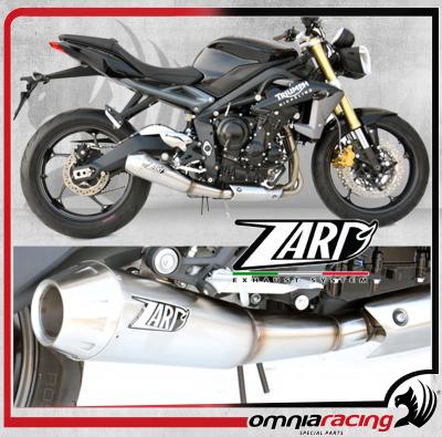 Zard "Conico" steel racing slip on exhaust for Triumph Street Triple 675 / R 2013 13>