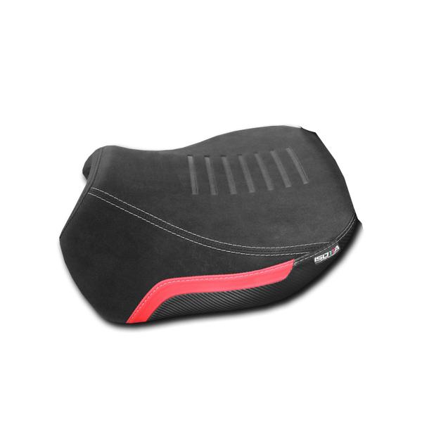 Isotta Black/Red Comfort rider saddle Ducati Multistrada V4/S/Sport 2020-2025