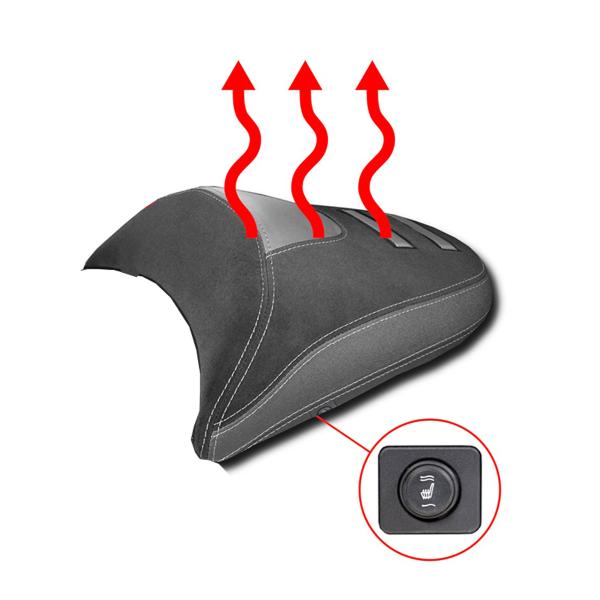 Isotta Black Heated passenger saddle BMW R1300GS 2023-2025