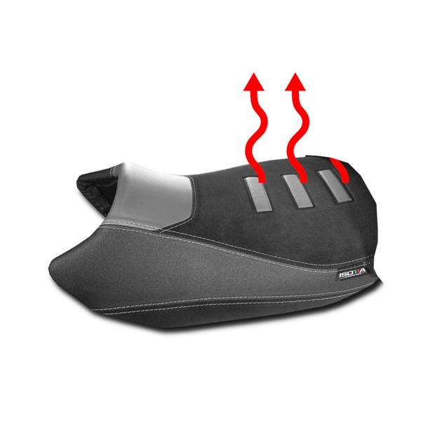 Isotta Black Comfort Heated Raised rider saddle BMW R1300GS 2023-2025