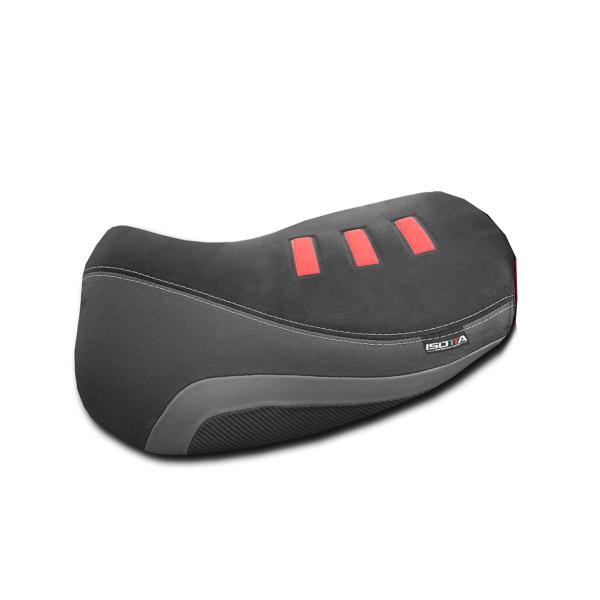 Isotta Black/Red Heated Lowered rider saddle With Prostatic Canal BMW R1300GS Adventure 2024-2025