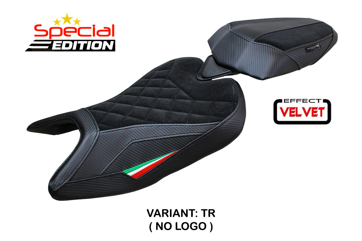 TPZ Bezz Velvet Special Edition tricolor Saddle covering Aprilia RS457 2023-2025