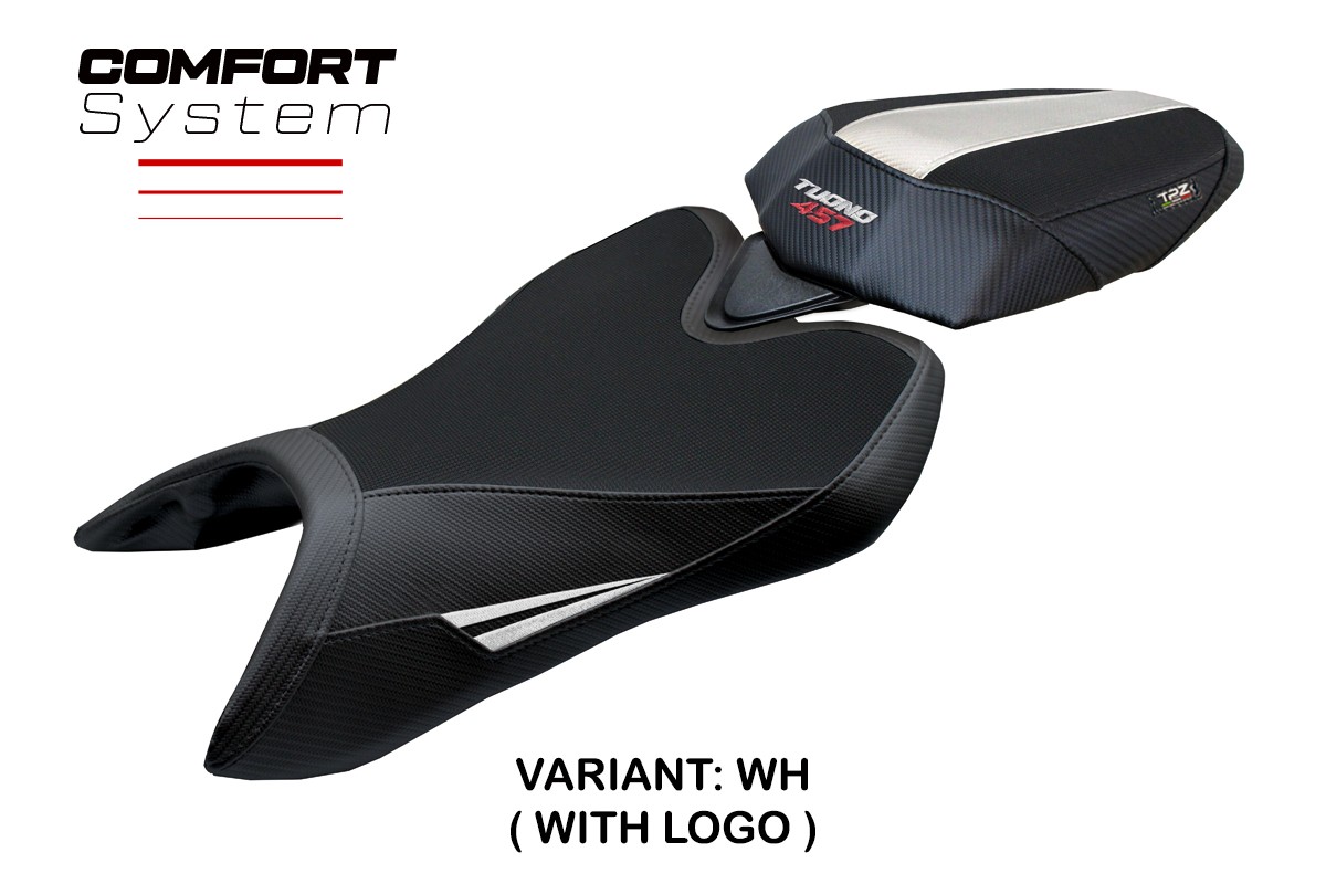 Rivestimento sella TPZ Vignesh Comfort Logo bianco Aprilia Tuono 457 2025