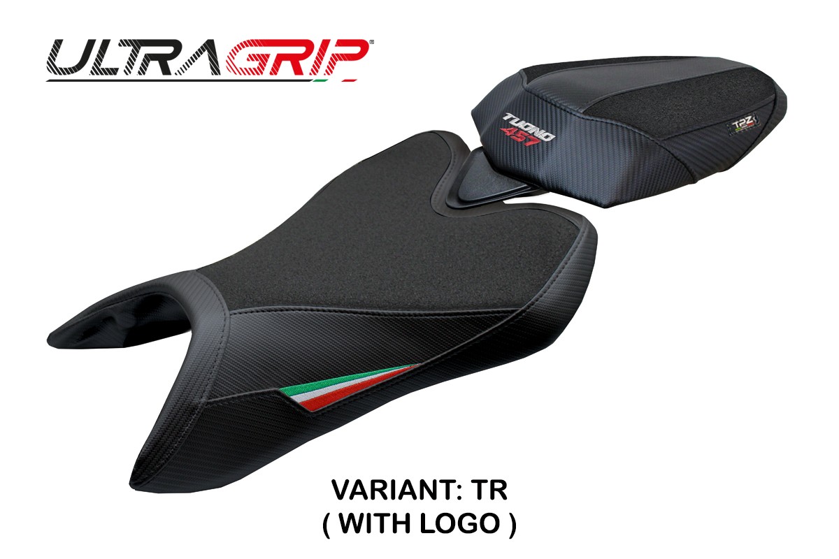 Rivestimento sella TPZ Vignesh Ultragrip Logo tricolore Aprilia Tuono 457 2025