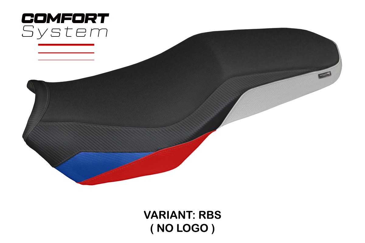 Rivestimento sella TPZ Selb Comfort rosso-blu-argento BMW F900GS Adventure 2025