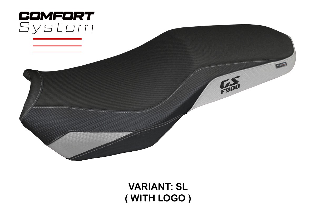 Rivestimento sella TPZ Selb Comfort Logo argento BMW F900GS Adventure 2025