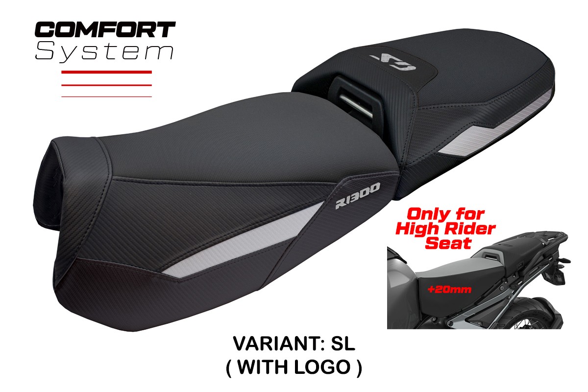 TPZ Haisyn Comfort silver Saddle covering Logo BMW R1300GS Adventure 2024-2025