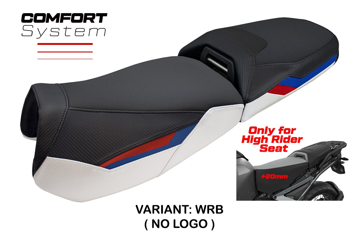 TPZ Haisyn Comfort white-red-blue Saddle covering BMW R1300GS Adventure 2024-2025