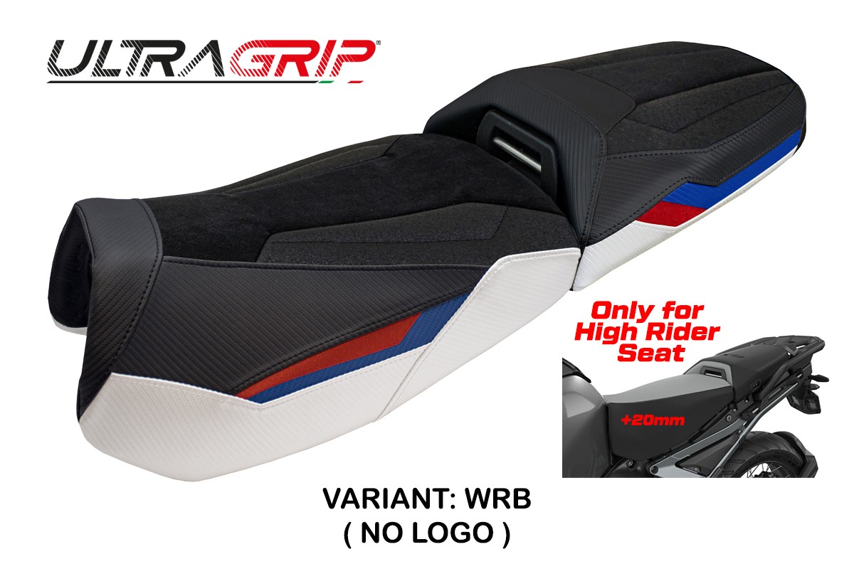 Rivestimento sella TPZ Haisyn Ultragrip bianco-rosso-blu BMW R1300GS Adventure 2024-2025